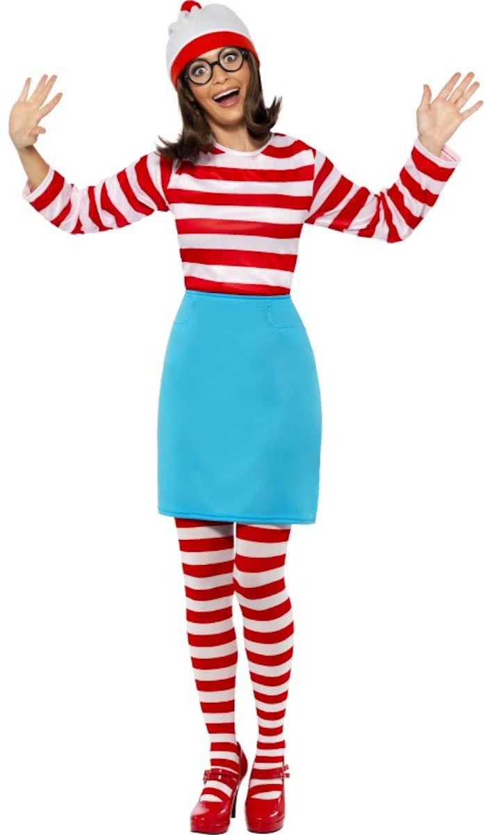 Waar is Wally dameskostuum | Verkleedkleding maat 48-50